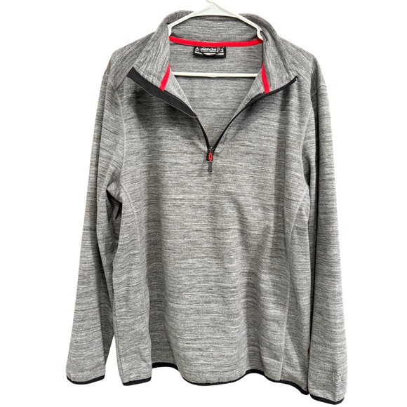 Avalanche Mens Large Pullover 1/4 Zip Fleece Athletic Activewear Gray - Picture 1 of 7